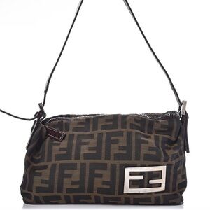 FENDI ZUCCA SHOULDER BAG TOBACCO